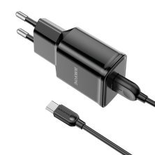 Мережевий зарядний пристрій BOROFONE BA59A Heavenly single port QC3.0 + кабель USB - TYPE-C