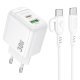 Мережевий зарядний пристрій BOROFONE BAS45A TYPE-C PD 30W / USB QC3.0 + кабель TYPE-C - TYPE-C, білий