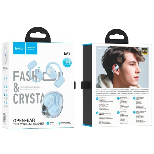 Бездротові навушники HOCO EA3, блакитний