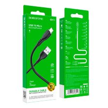 USB кабель BOROFONE BX51 Triumph charging data cable for Micro, ЧОРНИЙ