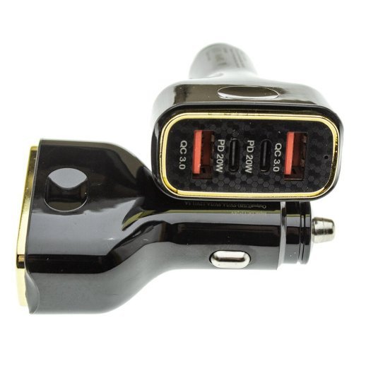 Автомобільний зарядний пристрій MEGA 2 USB QC 3.0 + 2 TYPE-C PD 80W без упаковки