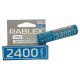 Акумулятор Rablex 18650 Li-Ion ICR18650 2400mAh TipTop 3.7V синій в упаковці з ЗАХИСТОМ