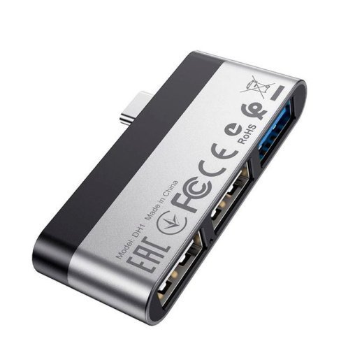 Перехідник BOROFONE DH1 USB HUB з Type-C на 1 USB (3.0) та 2 USB (2.0)