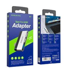 Перехідник BOROFONE DH1 USB HUB з Type-C на 1 USB (3.0) та 2 USB (2.0)