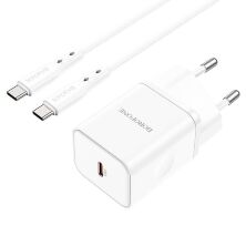 Мережевий зарядний пристрій BOROFONE BN6 Field PD20W USB-C + кабель TYPE-C - TYPE-C