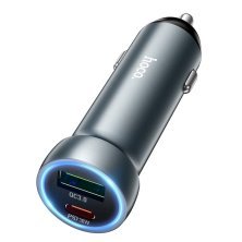 Автомобільний зарядний пристрій HOCO Z54A Type-C PD 30W + USB QC3.0, чорний