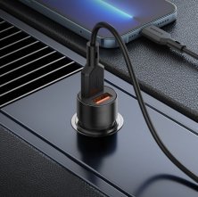 Автомобільний зарядний пристрій BOROFONE BZ19B Wisdom 36W dual port QC3.0 car charger