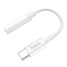Аудіоадаптер HOCO LS30 TYPE-C (штекер) на 3,5 мм (гніздо), білий