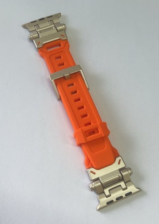 Ремінець для Apple Watch Spigen 42/49mm Orange/Silver