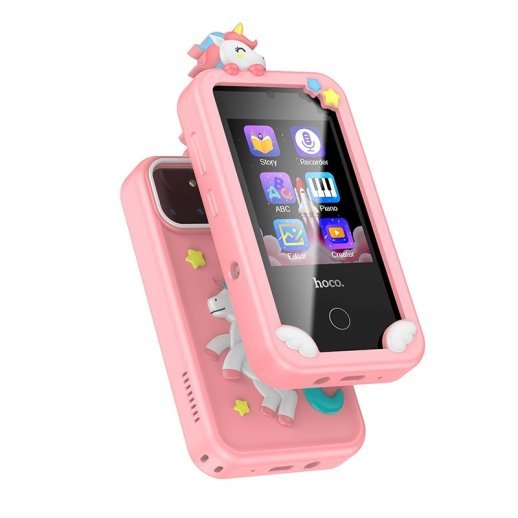Детский мобильный телефон HOCO Y103 (8G, Dual Camera, USB-C), розовый