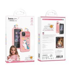 Детский мобильный телефон HOCO Y103 (8G, Dual Camera, USB-C), розовый