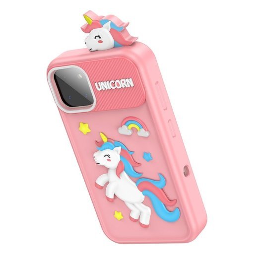 Детский мобильный телефон HOCO Y103 (8G, Dual Camera, USB-C), розовый