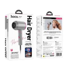 HOCO HP13 PLUS Фен для волосся з гарячим і холодним повітрям, РОЖЕВО-ЧЕРВОНИЙ