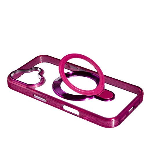 Накладка Metal Holder With Magsafe для Apple iPhone 16 Rose