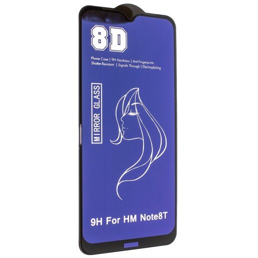 Захисне скло до телефону 8D MIRROR XIAOMI Redmi Note 8T 2019