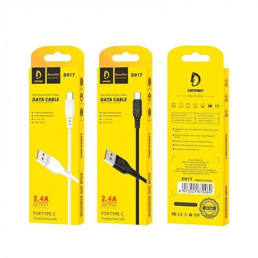 Кабель USB Denmen D01T USB-Type-C (2,4A)