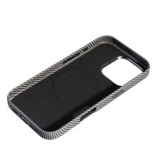 Накладка Leather Carbon With Magnetic для Apple iPhone 16 Pro Max Titanium