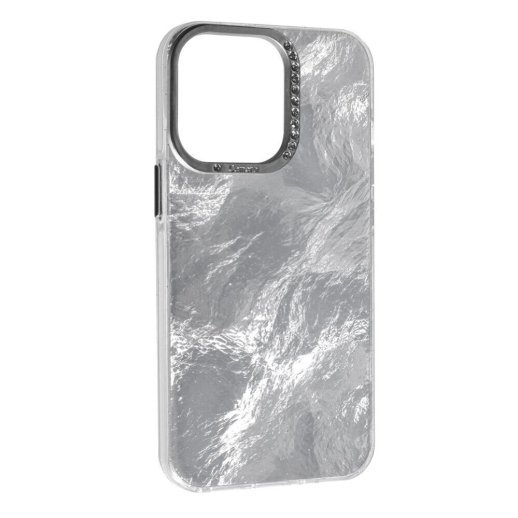 Накладка Marble Style для Apple iPhone 15 Pro Max Silver