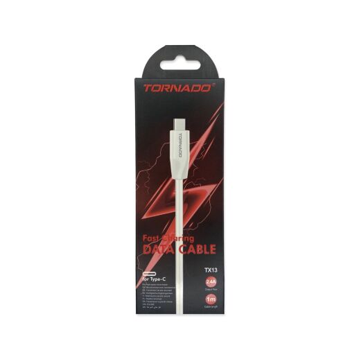 USB Cable TORNADO TX13 Type-C 2.4A/1m Белый