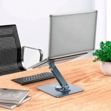 Настільний тримач HOCO PH52 PLUS Might metal rotating для планшету від 9,7" до 15,6", СІРИЙ