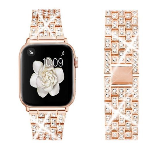 Ремінець металевий стрази rhinestones APPLE WATCH 38/40/41 MM №2
