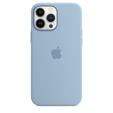Silicone Case Original With MagSafe and Splash Screen Apple iPhone 13 Pro Max Blue Fog