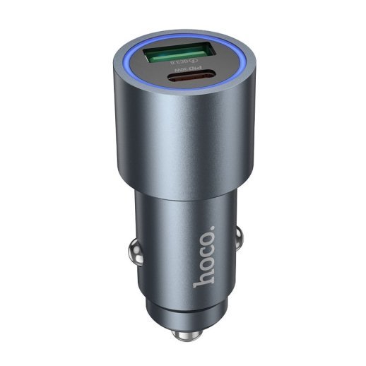 Автомобільний зарядний пристрій HOCO Z60 Type-C PD 30W + USB QC3.0, чорний