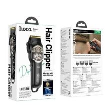 HOCO HP20 Електрична машинка для стрижки з цифровим дисплеєм, ЧОРНИЙ