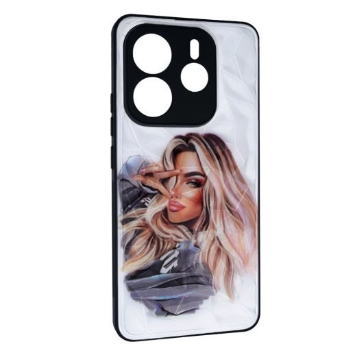 Накладка Prisma Ladies New для Xiaomi Redmi Note 14 (5G) Girl in a hoodie