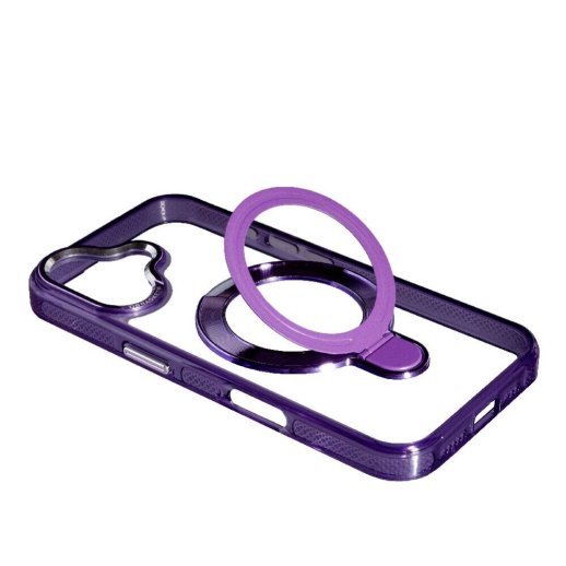 Накладка Metal Holder With Magsafe для Apple iPhone 16 Violet