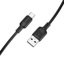 USB кабель BOROFONE BX113 USB - Type-C SILICONE, 3A, 3 метри, чорний