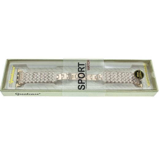 Ремінець металевий стрази rhinestones APPLE WATCH 38/40/41 MM №3