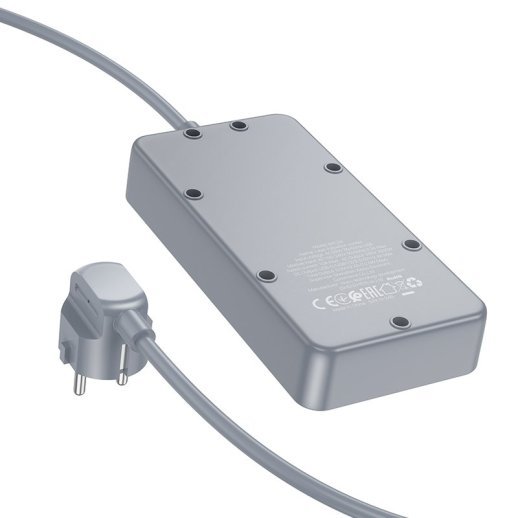 Сетевой удлинитель Borofone BAC2A (3USB/1Type-C/3xSocket) 1,5м (черный)