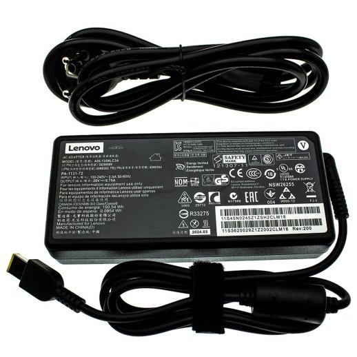Блок живлення для ноутбука Lenovo 135W 20V 6.75A (11*5.5 мм, USB Square pin)