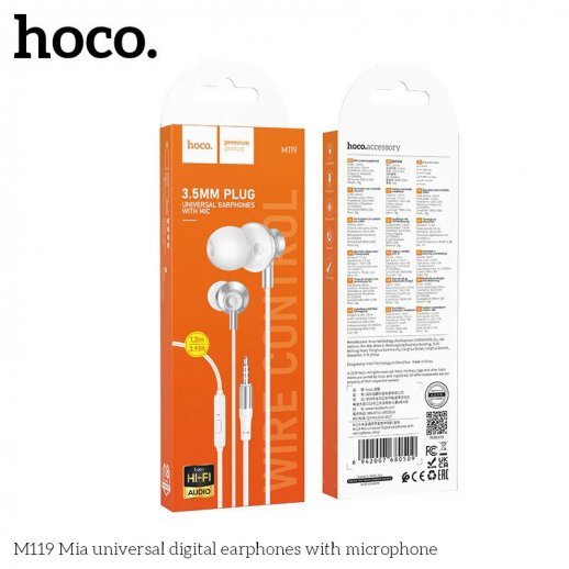 Дротові навушники HOCO M119 MIA, чорний
