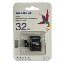 microSDHC (UHS-1) A-DATA PREMIER 32Gb class 10 (R-85MB/S) ADAPTER SD