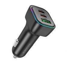 Автомобільний зарядний пристрій BOROFONE BZ28C PD 30W 2*TYPE-C + QC3.0, чорний