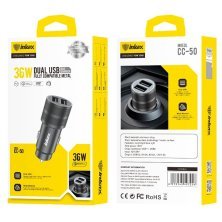 Автомобільний зарядний пристрій INKAX CC-50 2 USB / QC 3.0 / 36W