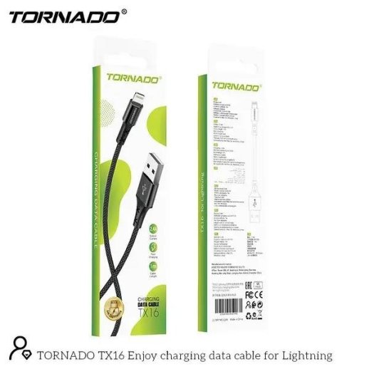 USB TORNADO TX16 Lighting (2.4A/1m)