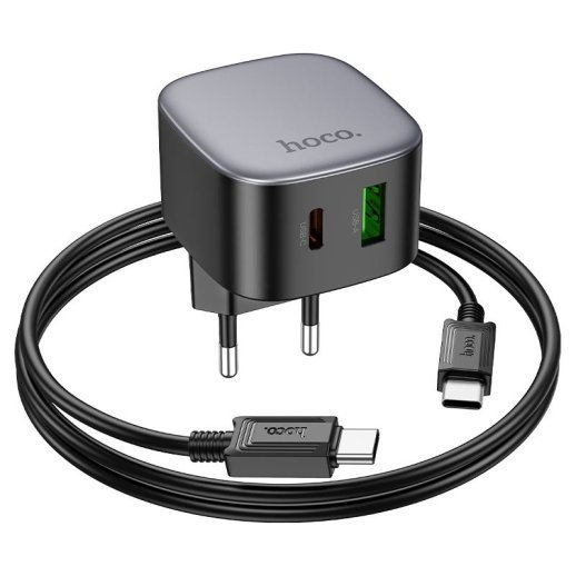 Мережевий зарядний пристрій HOCO CS32A TYPE-C PD 20W + USB QC 3.0 + КАБЕЛЬ Type-C - Type-C