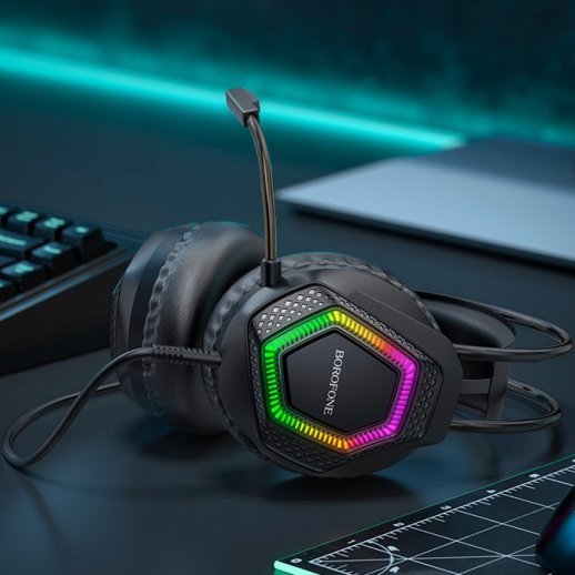 Дротова комп'ютерна гарнiтура BOROFONE BO105 Thunder gaming headphones