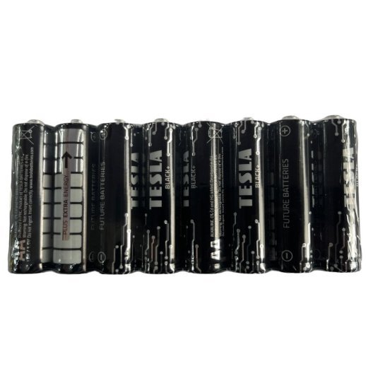 Батарейка AA лужна TESLA Plus Extra Energy LR6 1.5V, 8 штуки BLACK+