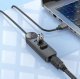 Перехідник BOROFONE DH6 USB HUB 4-в-1 (USB на USB 3.0*4шт. + RJ45) довжина 0,2 метри