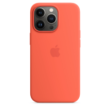 Silicone Case Original With MagSafe and Splash Screen Apple iPhone 13 Pro Max Nectarine