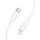 USB-C кабель HOCO X124 Silicone Type-C - Lightning 27W, білий