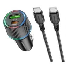 Автомобільний зарядний пристрій BOROFONE BZ21 Brilliant 48W dual port  PD30W+QC3.0 + кабель USB TYPE-C - TYPE-C