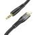 Аудіокабель HOCO UPA25 Transparent Discovery Edition Lightning  -  3,5 мм, 1 м, чорний