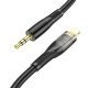Аудіокабель HOCO UPA25 Transparent Discovery Edition Lightning  -  3,5 мм, 1 м, чорний