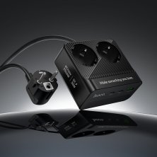 Сетевой удлинитель Hoco AC27 PD30W (1USB/2Type-C/2xSocket) 2м (черный)