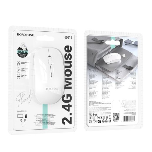Мишка бездротова BOROFONE BG14, білий